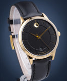 Movado 1881 Automatic Black Dial Black Leather Strap Watch For Men - 606875 Authentic Buy Shop Now