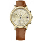 Tommy Hilfiger Claudia Rose Gold Dial Brown Leather Strap Watch for Women - 1781818 Authentic Buy Shop Now