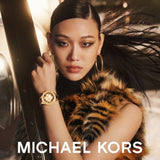 Michael Kors Camille Chronograph Brown Dial Two Tone Steel Strap Watch For Women - MK7269 Authentic Buy Shop Now