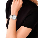 Michael Kors Lennox Three Hand Silver Dial Silver Steel Strap Watch For Women - MK7393 Authentic Buy Shop Now