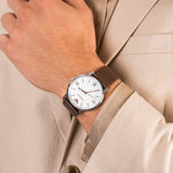 Emporio Armani Kappa Silver Dial Brown Leather Strap Watch for Men - AR11173 Authentic Buy Shop Now