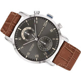 Tommy Hilfiger Kane Grey Dial Brown Leather Strap Watch for Men - 1710398 Authentic Buy Shop Now