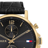 Tommy Hilfiger Daniel Black Dial Black Leather Strap Watch for Men - 1710417 Authentic Buy Shop Now