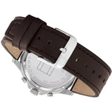 Tommy Hilfiger Henry Chronograph Blue Dial Brown Leather Strap Watch For Men -1710476 Authentic Buy Shop Now
