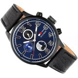Tommy Hilfiger Jackson Quartz Blue Dial Black Leather Strap Watch for Men - 1791241 Authentic Buy Shop Now