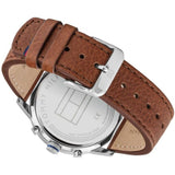 Tommy Hilfiger Kyle Multifunction Blue Dial Brown Leather Strap Watch for Men - 1791629 Authentic Buy Shop Now