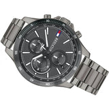 Tommy Hilfiger Bank Grey Dial Grey Steel Strap Watch for Men - 1791719 Authentic Buy Shop Now