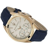 Maserati Traguardo Chronograph Grey Dial Leather Strap Men's Watch - R8871612016 Authentic Buy Shop Now