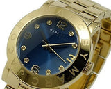 Marc Jacobs Amy Blue Dial Gold Steel Strap Watch for Women - MBM3166 Authentic Buy Shop Now