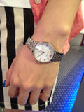 Emporio Armani Classic Quartz Mother of Pearl Dial Silver Steel Strap Watch For Women - AR1602 Authentic Buy Shop Now