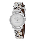 Coach Delancey White Dial Floral White Leather Strap Watch for Women - 14502760 Authentic Buy Shop Now