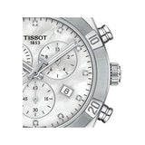Tissot PR 100 Sport Chic Chronograph Diamonds Mother of Pearl Dial Silver Steel Strap Watch for Women - T101.917.11.116.00 Authentic Buy Shop Now