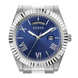 Guess Connoisseur Blue Dial Silver Steel Strap Watch for Men - GW0265G7 Authentic Buy Shop Now
