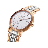 Longines Presence 38.5mm Automatic White Dial Two Tone Steel Strap Watch for Men - L4.921.1.12.7 Authentic Buy Shop Now